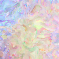 Watercolor abstract painting with pastel colors. Soft color painted illustration of calming composition for poster, wall art, banner, card, book cover or packaging. Modern brush strokes painting.