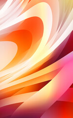 Abstract background with colorful gradient. Vibrant graphic wallpaper with stripes design. Fluid 2D illustration of modern movement.