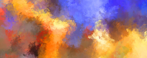 Artistic abstract background. Texture painted wallpaper. Creative illustration with strokes of paint. Brush pattern painting.