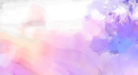 Watercolor abstract painting with pastel colors. Soft color painted illustration of calming composition for poster, wall art, banner, card, book cover or packaging. Modern brush strokes painting.