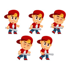 Boy Character with Hat Attack Game Kits adventure design Sprite