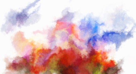 Watercolor painted background. Abstract Illustration wallpaper. Brush stroked painting. 2D Illustration.
