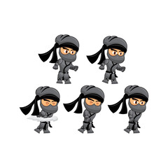 Ninja Game Sprites throw  Suitable for side scrolling, action, and adventure game