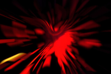 Light particle trails. Light explosion star with glowing particles and lines. Beautiful moving abstract rays background.