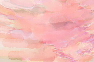 Contemporary art. Hand made painting. Modern artwork. Painting with brushstrokes of watercolor on surface. 2d illustration. Artistic background image. Abstract painting on canvas. Colorful texture.