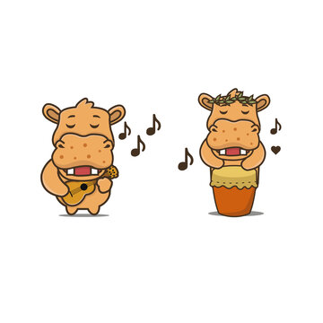 hippopotamus cartoon singing 