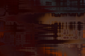 Abstract background. Geometrical elements on aged grunge texture. Graphic illustration with different color patterns.