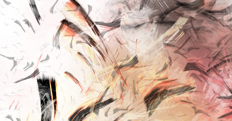 Modern art. Brushed Painted Abstract Background. Brush stroked painting. Strokes of paint. 2D Illustration.´