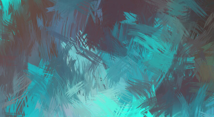 Abstract background of colorful brush strokes. Brushed vibrant wallpaper. Painted artistic creation. Unique and creative illustration.