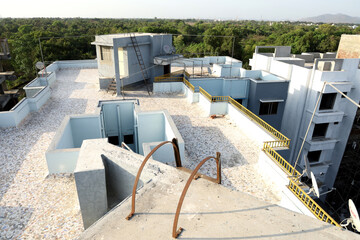 Terrace of a ready and completed construction of a apartment
