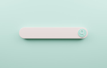 Blank search bar. 3d illustration.