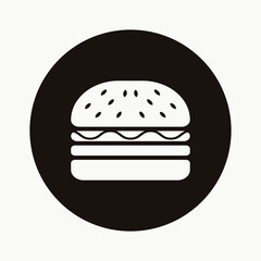 Burger icon graphic design vector illustration