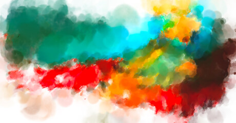 Crazy watercolor random pattern. Creative abstraction. Modern art painting. 2d illustration. Digital texture wallpaper. Artistic watercolored backdrop material.