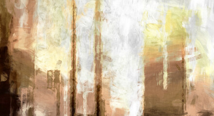 Rough brushstrokes on abstract background. Brush painting. Color strokes of paint. Unique wall art. Modern art on canvas. Colorful contemporary artwork.