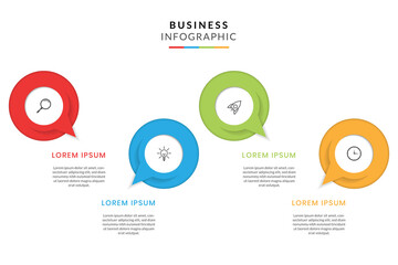 Colorful business infographic with 5 steps or options