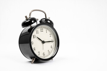 Alarm Clock on White Background. Time Management Concept.