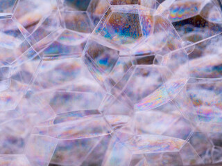 Soap foam close-up. Abstract background. Macro shot of soap bubbles