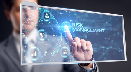 Risk Management and Assessment for Business Investment Concept. Business, Technology, Internet and network concept.