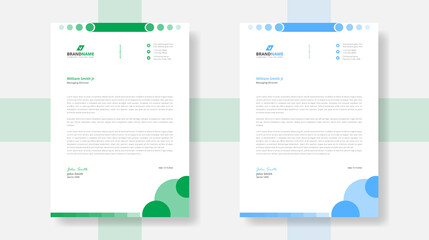 Letterhead corporate business professional invitation card template design two set