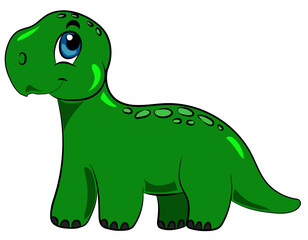 cute lovely baby dinosaur vector illustration