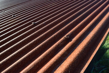 錆びた波トタン