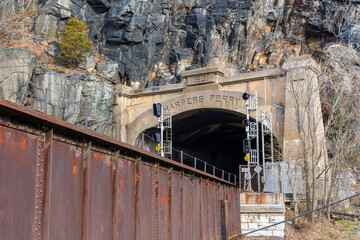 Entrance to the Harpers Ferry Railroad tunnel