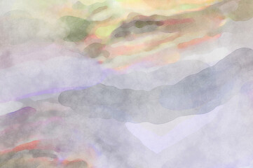 Handmade surreal abstract pattern watercolor. Modern artistic painting. 2d illustration. Texture backdrop painting mix. Creative wall art. Contemporary art