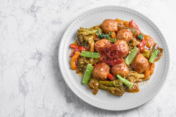 肉団子の甘酢餡