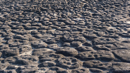 Rough rocky ground on the mountain