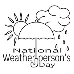 National Weatherpersons Day, Concept for poster or banner