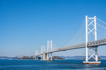 瀬戸大橋記念公園から瀬戸大橋を望む