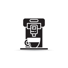 coffee maker icon on white background