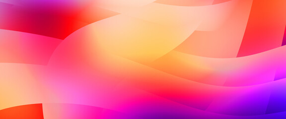 Abstract background with colorful gradient. Vibrant graphic wallpaper with stripes design. Fluid 2D illustration of modern movement.