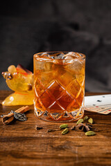 cocktail with cinnamon and cardamom