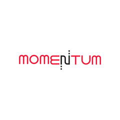 MOMENTUM letter logo design vector
