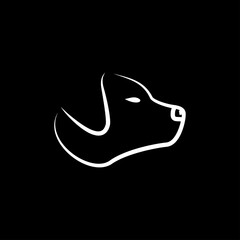 Animal dog logo design vector