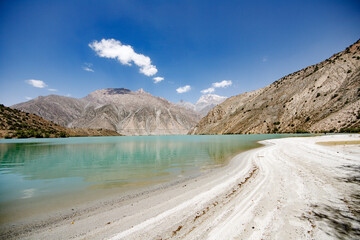 Tajikistan panorama of Iskandarkulkozero	
