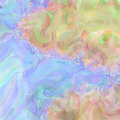 Watercolor abstract painting with pastel colors. Soft color painted illustration of calming composition for poster, wall art, banner, card, book cover or packaging. Modern brush strokes painting.