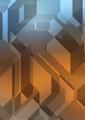 Obraz premium Polygonal background. Colorful wallpaper with geometric design. Digital 3d illustration.