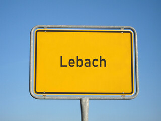 Ortsschild Lebach