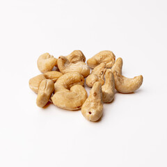 cashews not fried isolated on a white background