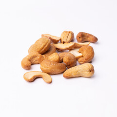 cashew fried isolated on a white background