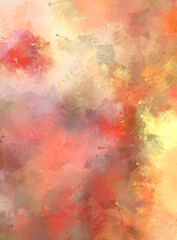 Abstract background of colorful brush strokes. Brushed vibrant wallpaper. Painted artistic creation. Unique and creative illustration.