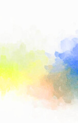 Watercolor painted background. Abstract Illustration wallpaper. Brush stroked painting. 2D Illustration.