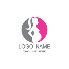 pregnant logo template vector illustration