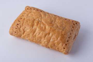 Pineapple pie on a white background