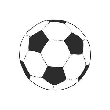 vector football sketch. soccer ball vector sketch illustration