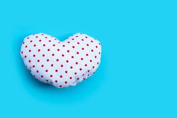 Valentine's heart on blue background.