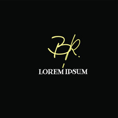 BR b r Initial handwriting creative fashion elegant design logo Sign Symbol template vector icon