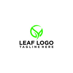 natural leaf logo design template